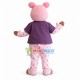 Pink Spotted Pig Mascot Costume Pink Spotted Pig Mascot Costume