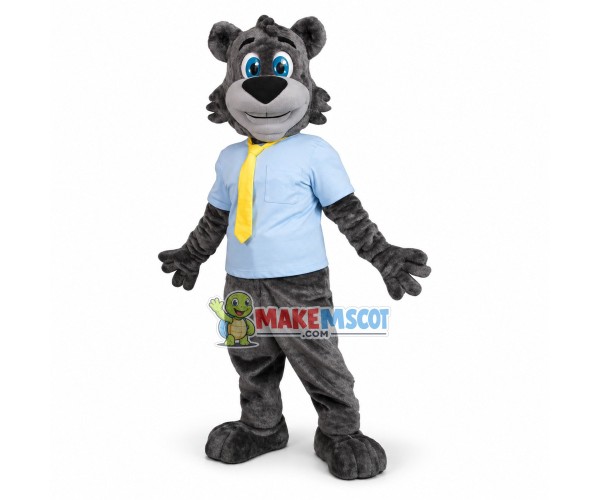 Grey Bear Mascot Costume Grey Bear Mascot Costume