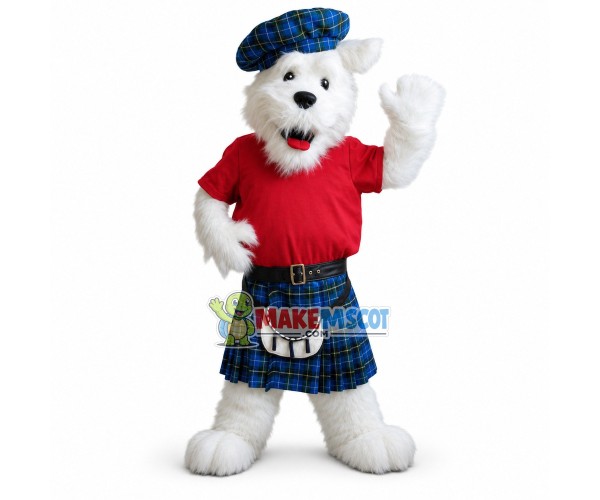 Lovely Scottish West Highland White Terrier Mascot Costume	