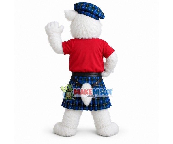 Lovely Scottish West Highland White Terrier Mascot Costume Lovely Scottish West Highland White Terrier Mascot Costume