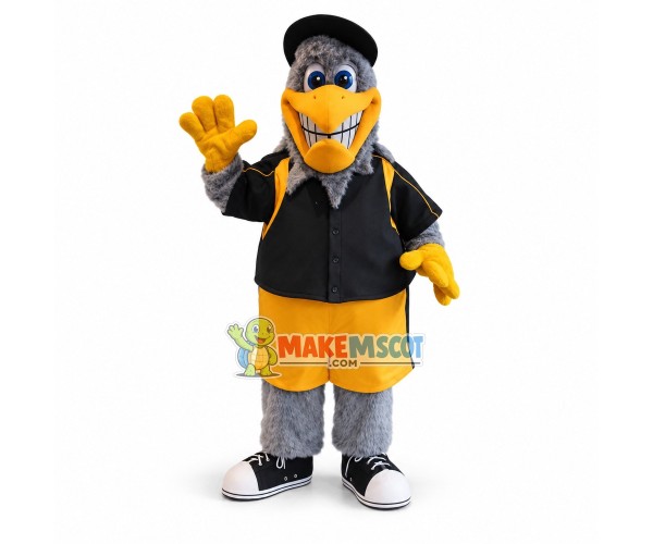 Sport Grey Hawk Mascot Costume Sport Grey Hawk Mascot Costume