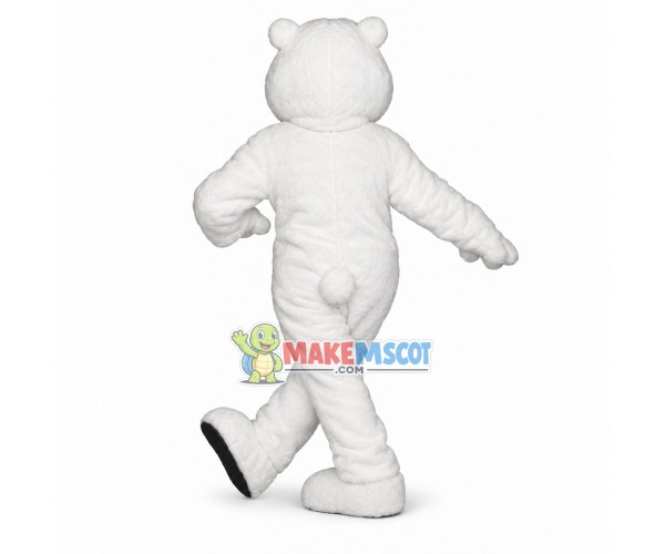 Mischievous Polar Bear Mascot Costume Mischievous Polar Bear Mascot Costume