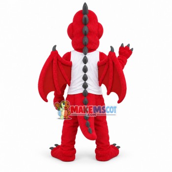 College Power Blaze the Red Dragon Mascot Costume College Power Blaze the Red Dragon Mascot Costume