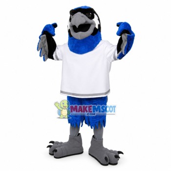 Blue Hawk School Mascot Costume Blue Hawk School Mascot Costume