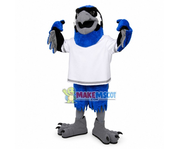 Blue Hawk School Mascot Costume Blue Hawk School Mascot Costume