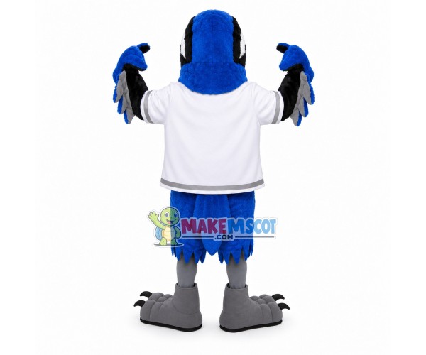 Blue Hawk School Mascot Costume	