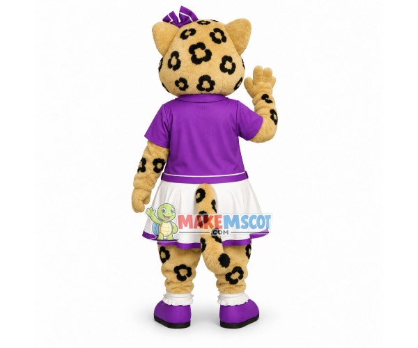 Cute Penelope the Panther Cub Mascot Costume Cute Penelope the Panther Cub Mascot Costume