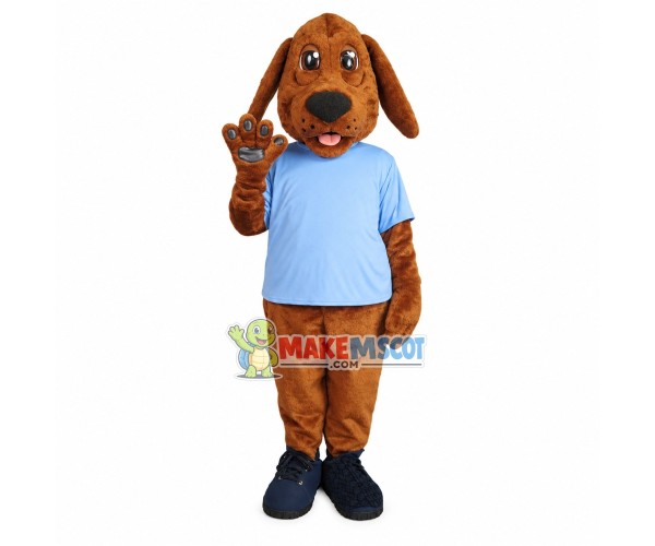 Lovely Brown Hound Dog Mascot Adult Costume Lovely Brown Hound Dog Mascot Adult Costume