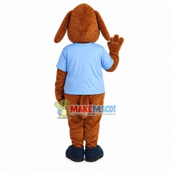 Lovely Brown Hound Dog Mascot Adult Costume Lovely Brown Hound Dog Mascot Adult Costume