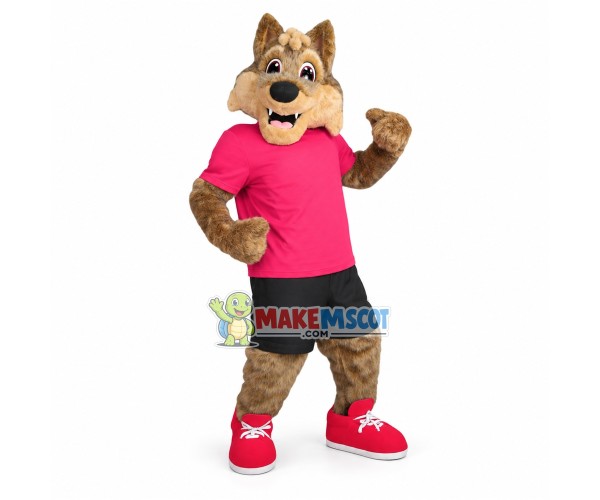 Lovely Coyote Mascot Adult Costume Lovely Coyote Mascot Adult Costume