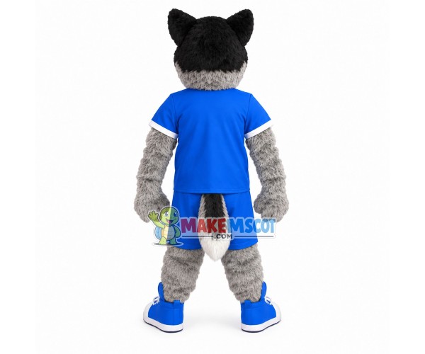 College Grey Husky Dog Mascot Costume College Grey Husky Dog Mascot Costume