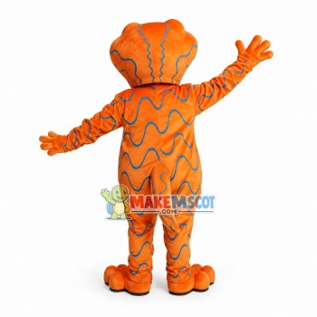 Orange Salamander Mascot Adult Costume Orange Salamander Mascot Adult Costume