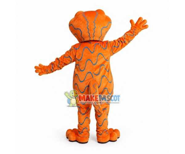 Orange Salamander Mascot Adult Costume 