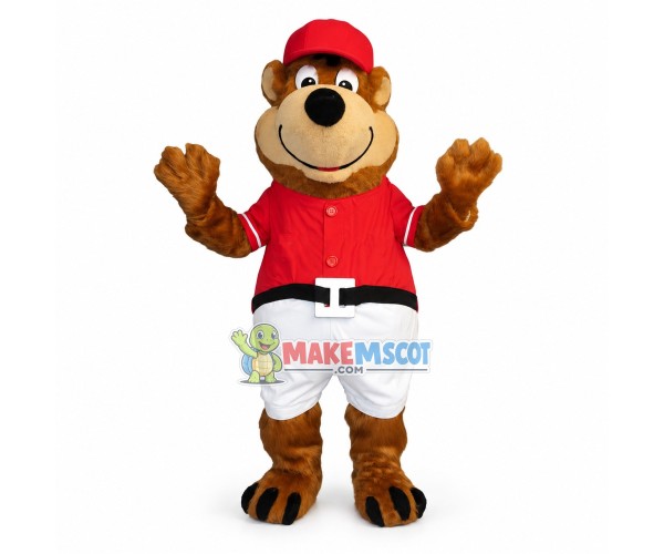 Baseball Brown Bear Mascot Costume Baseball Brown Bear Mascot Costume
