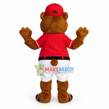 Baseball Brown Bear Mascot Costume Baseball Brown Bear Mascot Costume