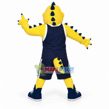 Sport Yellow Alligator School Mascot Costume 