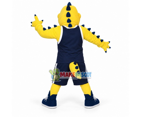 Sport Yellow Alligator School Mascot Costume Sport Yellow Alligator School Mascot Costume