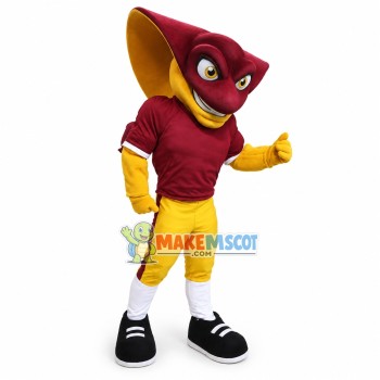 Power Fierce Red Stingray High School Mascot Costume Power Fierce Red Stingray High School Mascot Costume
