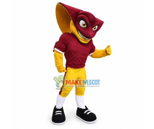 Power Fierce Red Stingray High School Mascot Costume Power Fierce Red Stingray High School Mascot Costume