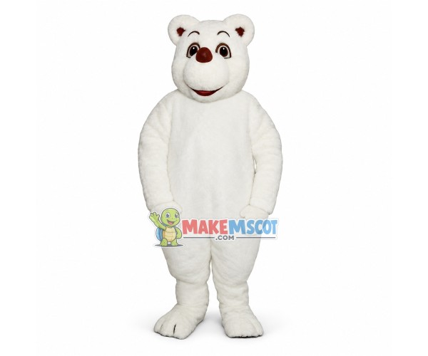 Adorable Polar Bear Mascot Costume Adorable Polar Bear Mascot Costume