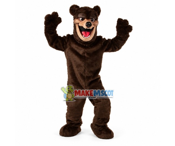Fierce Brown Bear Mascot Costume Fierce Brown Bear Mascot Costume