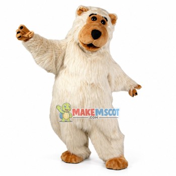 White Ape Long Fur Mascot Costume White Ape Long Fur Mascot Costume