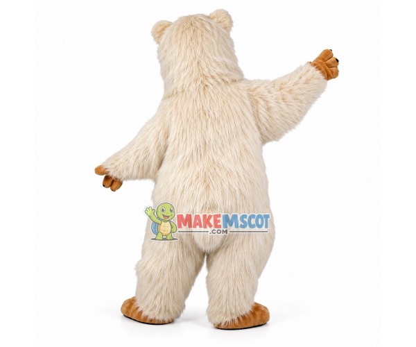 White Ape Long Fur Mascot Costume White Ape Long Fur Mascot Costume