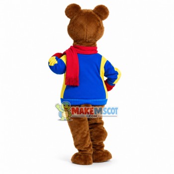 Brisky Bear Mascot Costume Fancy Dress Outfit Brisky Bear Mascot Costume Fancy Dress Outfit