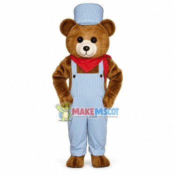 Choo-choo Bear Mascot Costume Choo-choo Bear Mascot Costume