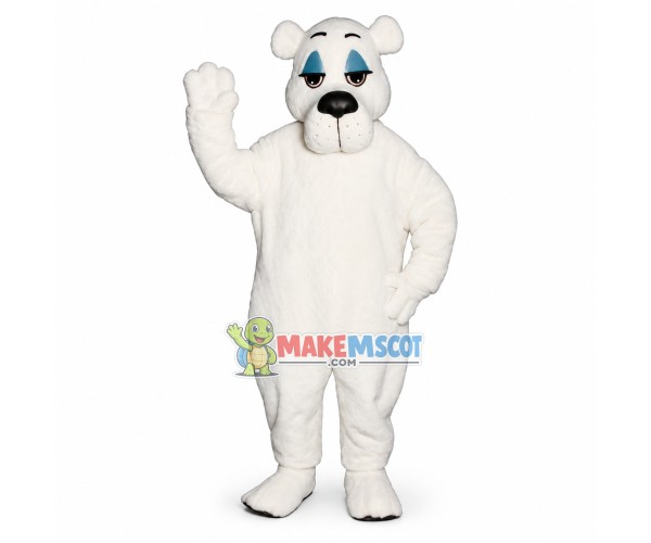 Sleepy Polar Bear Mascot Costume