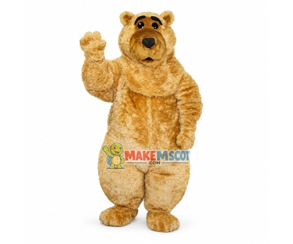 Boris Bear Curly Mascot Costume
