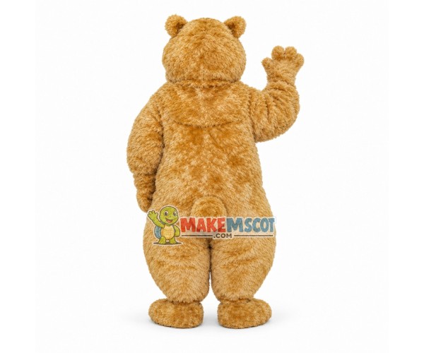 Boris Bear Curly Mascot Costume Boris Bear Curly Mascot Costume