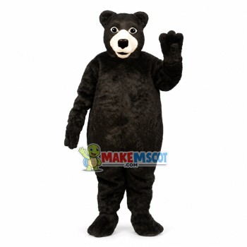 Adult Plush Black Bear Mascot Costume