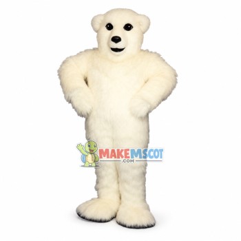 Polar Bear Long Fur Mascot Costume