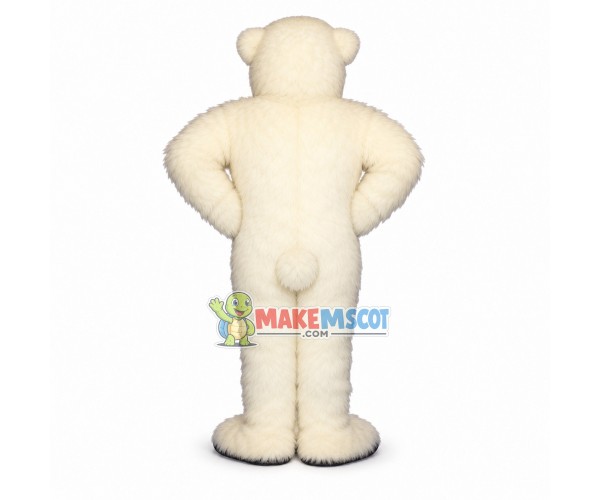 Polar Bear Long Fur Mascot Costume Polar Bear Long Fur Mascot Costume