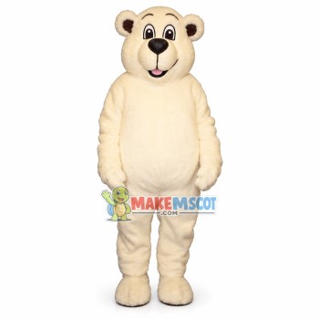 Johnnie Polar Bear Mascot Costume Johnnie Polar Bear Mascot Costume