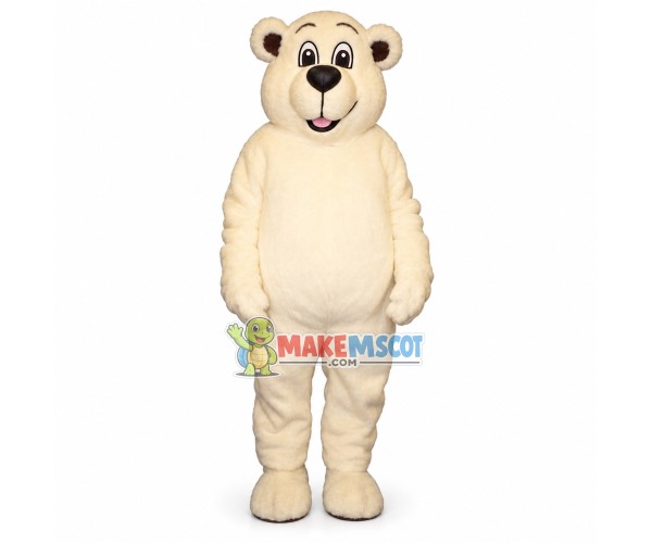 Johnnie Polar Bear Mascot Costume Johnnie Polar Bear Mascot Costume