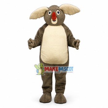 Fat Koala With Big Ears And Red Nose Mascot Costume Fat Koala With Big Ears And Red Nose Mascot Costume