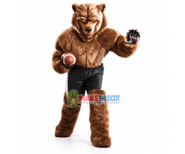 Sport Brown Bear Mascot Costume Sport Brown Bear Mascot Costume