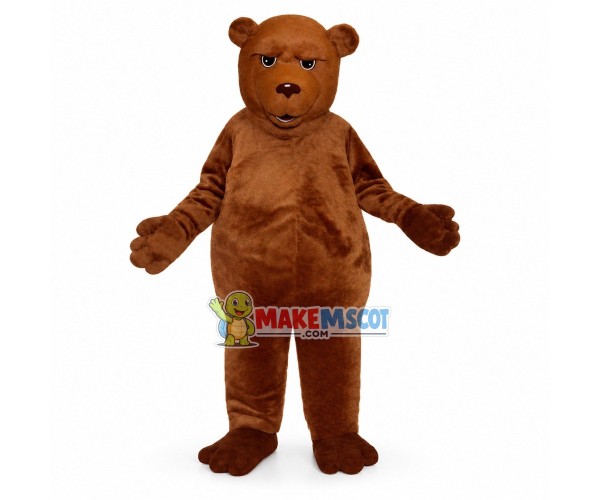 Frowning Brown Bear Mascot Costume Frowning Brown Bear Mascot Costume