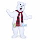 Howling Polar Bear Mascot Costume Howling Polar Bear Mascot Costume