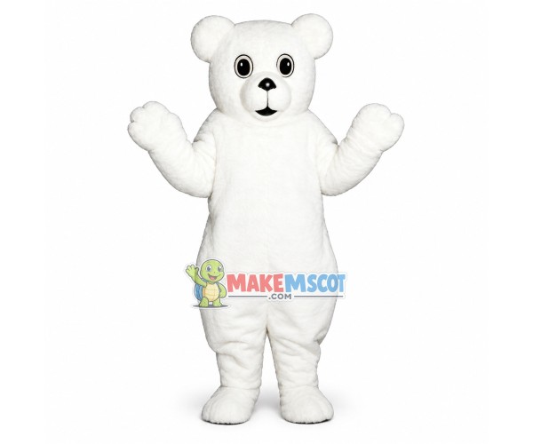 Little Polar Bear Mascot Costume Little Polar Bear Mascot Costume