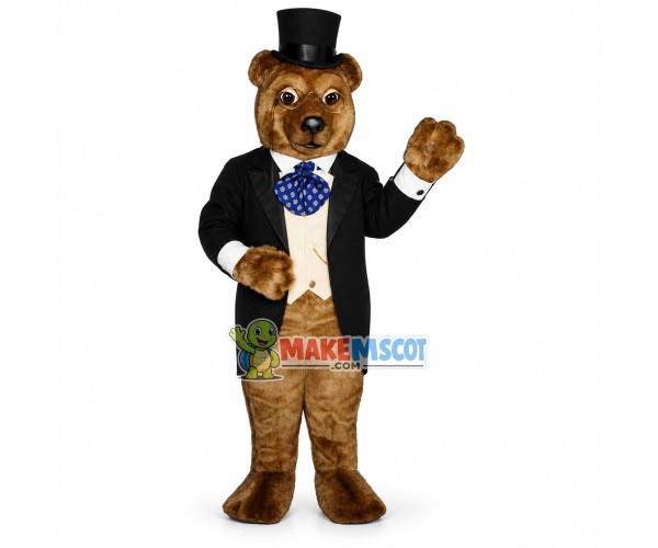 Gentleman Bear Mascot Costume Gentleman Bear Mascot Costume