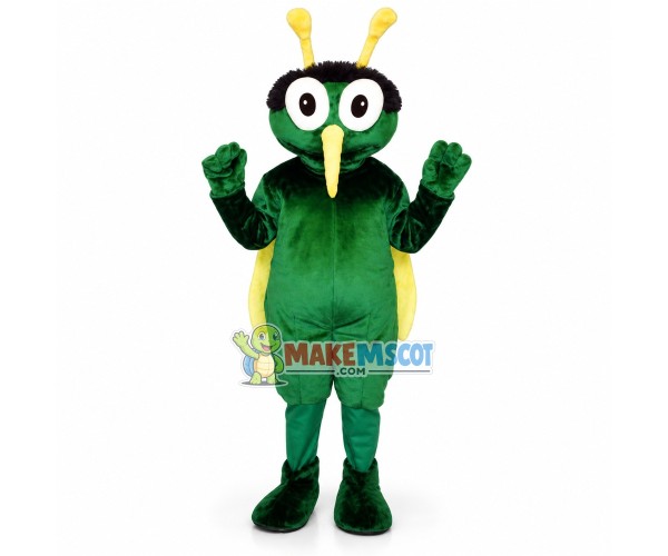 Green Mosquito Mascot Costume Green Mosquito Mascot Costume