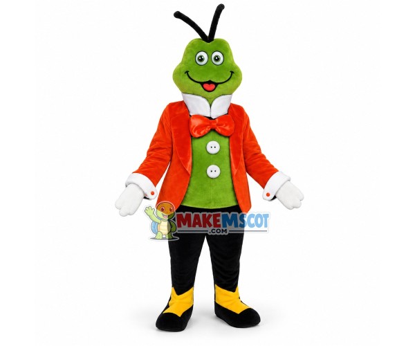 Christopher Cricket Mascot Costume Christopher Cricket Mascot Costume
