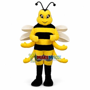 Intellectual Bee Mascot Costume Intellectual Bee Mascot Costume