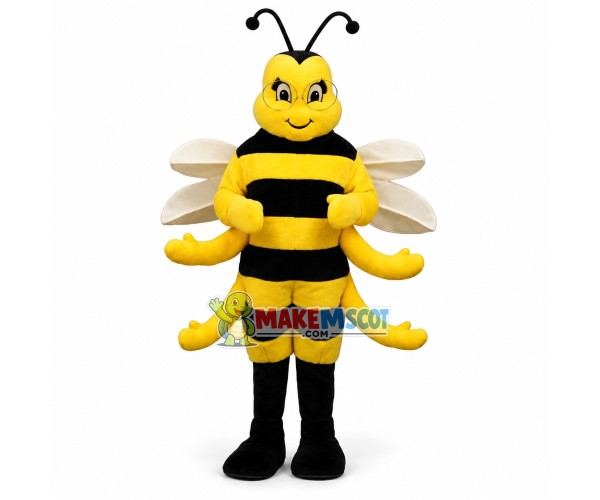 Intellectual Bee Mascot Costume Intellectual Bee Mascot Costume