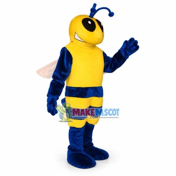 Blue Bee Mascot Costume Blue Bee Mascot Costume