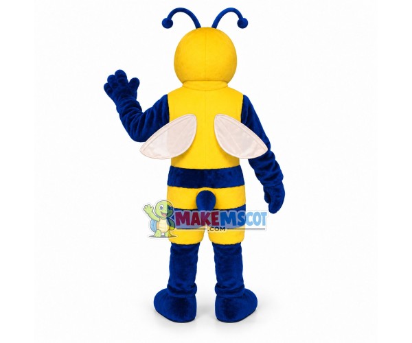 Blue Bee Mascot Costume Blue Bee Mascot Costume