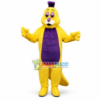 Purple & Yellow Caterpillar Mascot Costume Purple & Yellow Caterpillar Mascot Costume